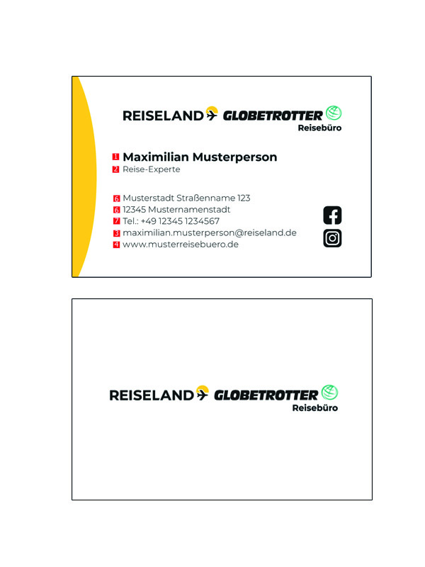 Visitenkarten Globetrotter