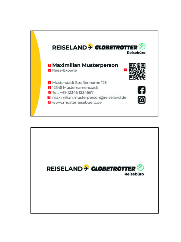 Visitenkarten Globetrotter QR-Code